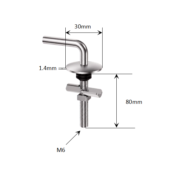 Traditional Toilet Seat Hinge with Fixed Base and Special Top Lock for OEM Production dimensions