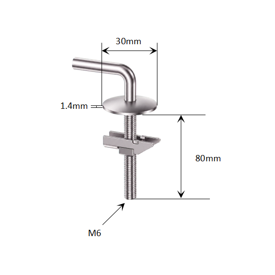 Traditional Toilet Seat Hinge with Fixed Base and Wedge-Lock Top Fixing dimensions
