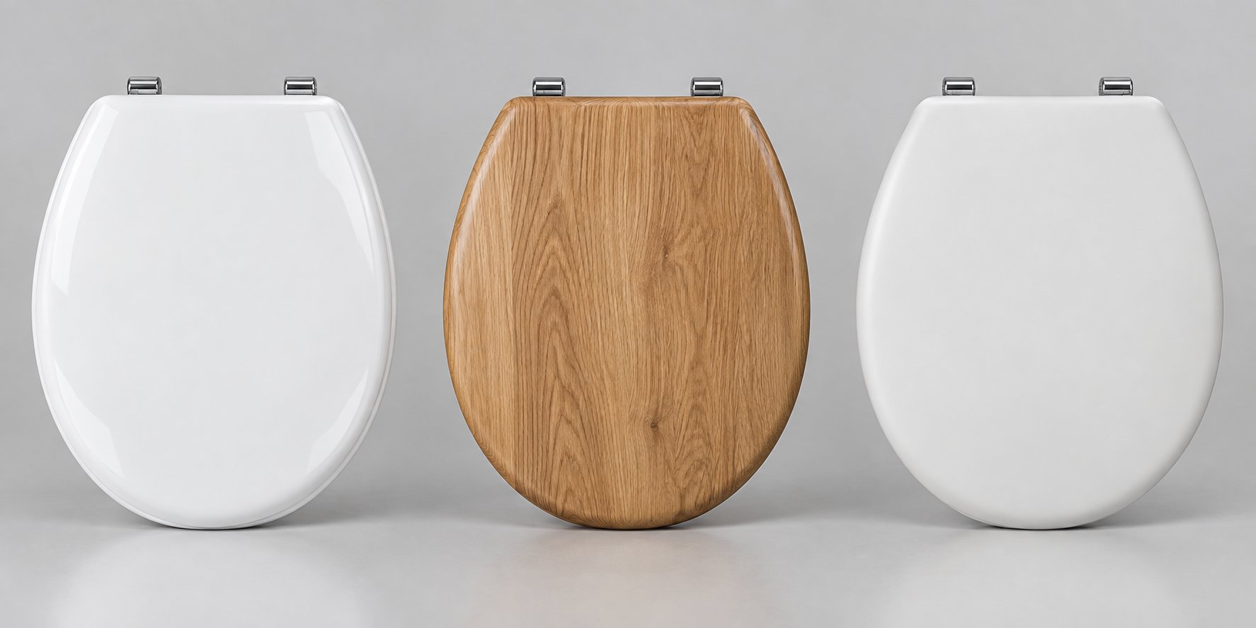comparing toilet seat materials plastic wood and duroplast options for top fix installation