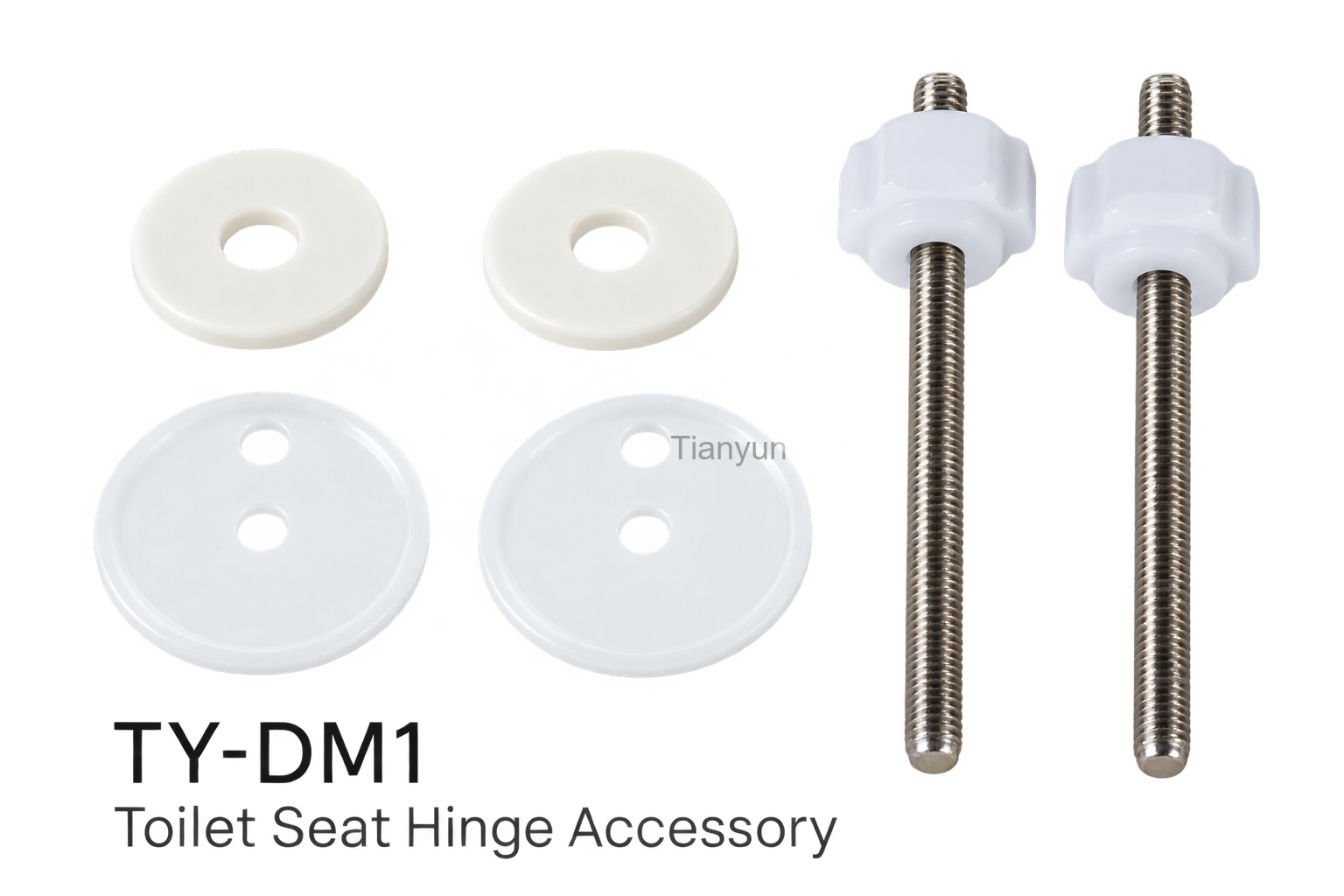 TY-P027 Bottom Fixing Zinc Alloy Soft Close Toilet Seat Hinges for MDF and Wooden Seats product view
