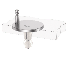 Adjustable Push-Button Quick-Release Toilet Seat Mounting Kit with Nylon Expansion Top Fixings