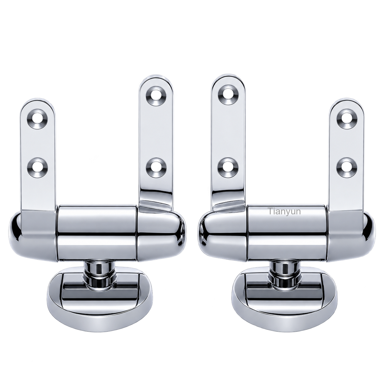 TY-P022 Fixed-Base Zinc Alloy Soft-Close Bottom-Fixing Hinge for Heavy Toilet Seats product view