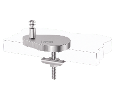 Quick Release Toilet Seat Hinge Base Adjustable Teardrop Top Fix Mount with Slot Lock