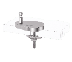 Quick Release Toilet Seat Hinge Base Adjustable Teardrop Top Fix Mount with Boat-Shaped Lock