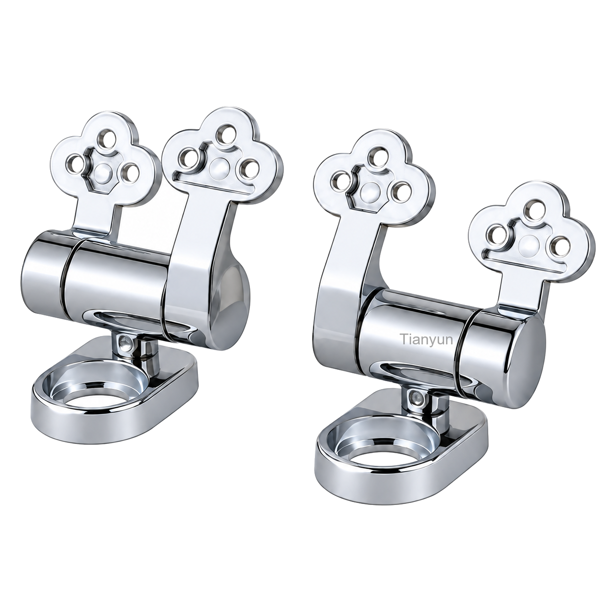 TY-S021 D-Shaped Base Zinc Alloy Soft-Closing Hinge for Wood and MDF Toilet Seats product view
