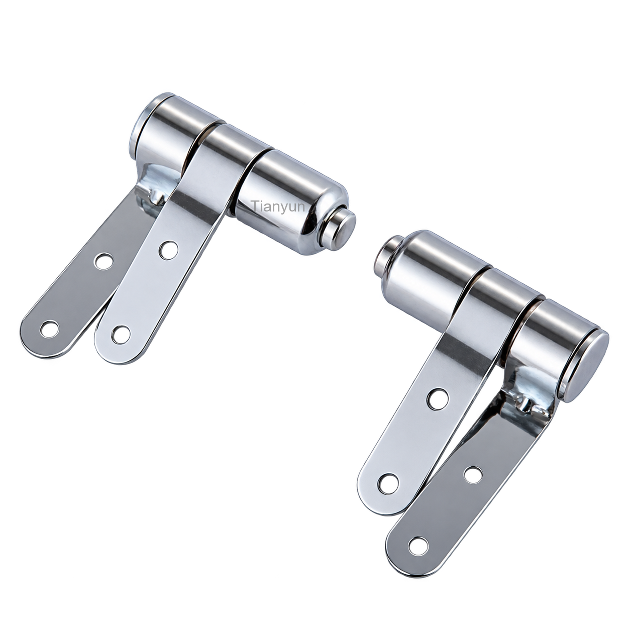 TY-P029B Chrome Finish Adjustable Top Fixing Two-Button Quick Release Stainless Steel Soft Close Toilet Seat Hinges product view