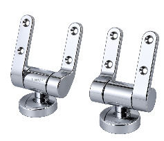 TY-A028 Zinc Alloy Toilet Seat Soft Close Hinges L-Key Quick Release Chrome Round Base