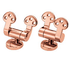 TY-P023RG Rose Gold-Plated Zinc Alloy Soft-Close Hinges for MDF, Molded Wood, Solid Wood, Bamboo and Resin Toilet Seats with Bottom-Mount Fittings