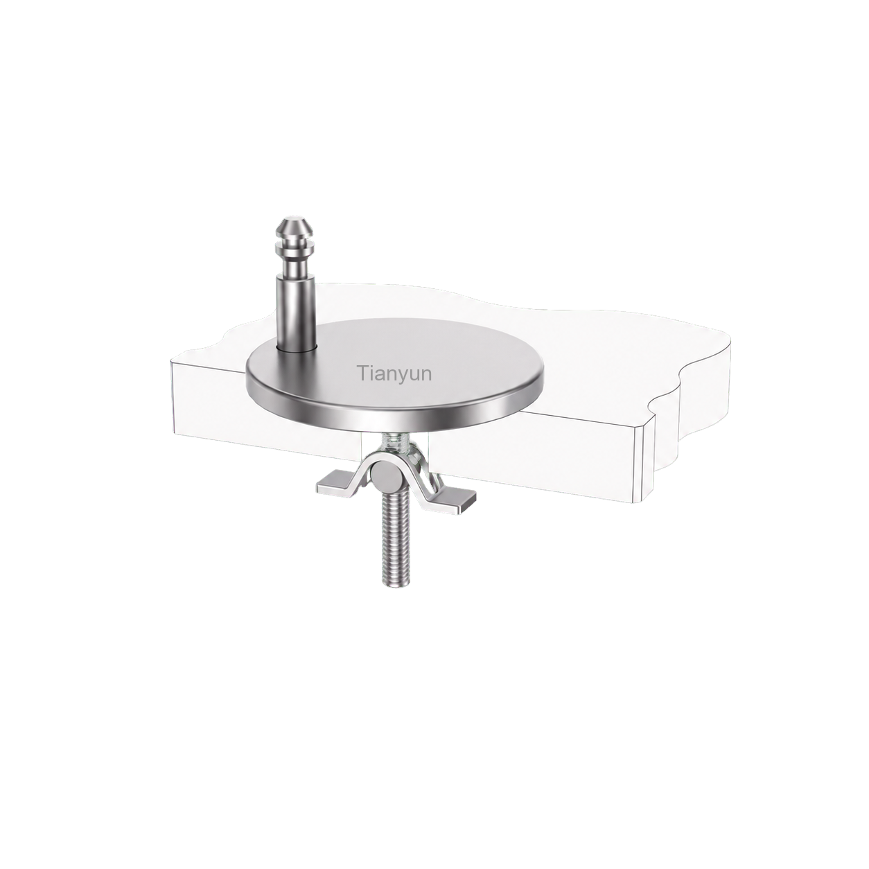 Push-Button Quick-Release Toilet Seat Fixing Kit with Adjustable Base and Arch Top Lock product view