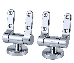 TY-K028 Tool-Free Pull-Out Quick Release Toilet Seat Soft Close Hinges Chrome Round Base
