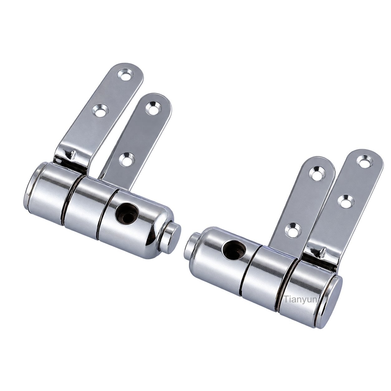 TY-P029B Chrome Finish Adjustable Top Fixing Two-Button Quick Release Stainless Steel Soft Close Toilet Seat Hinges product view