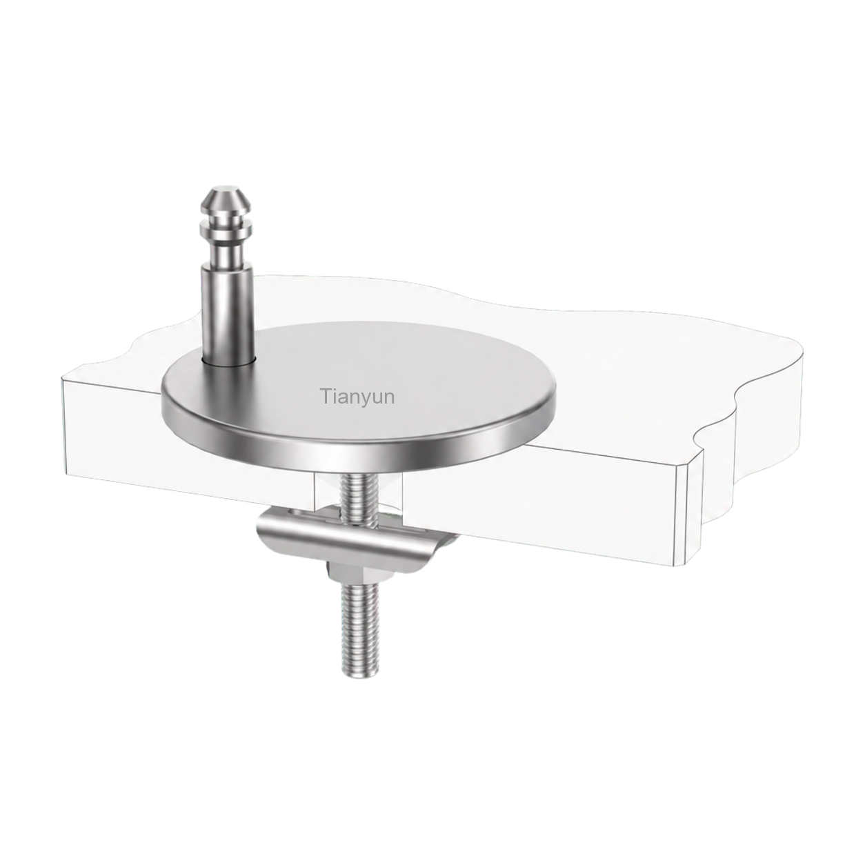 Adjustable Quick-Release Toilet Seat Mounting Kit with Slot Top Lock For Two Button Damper System product view