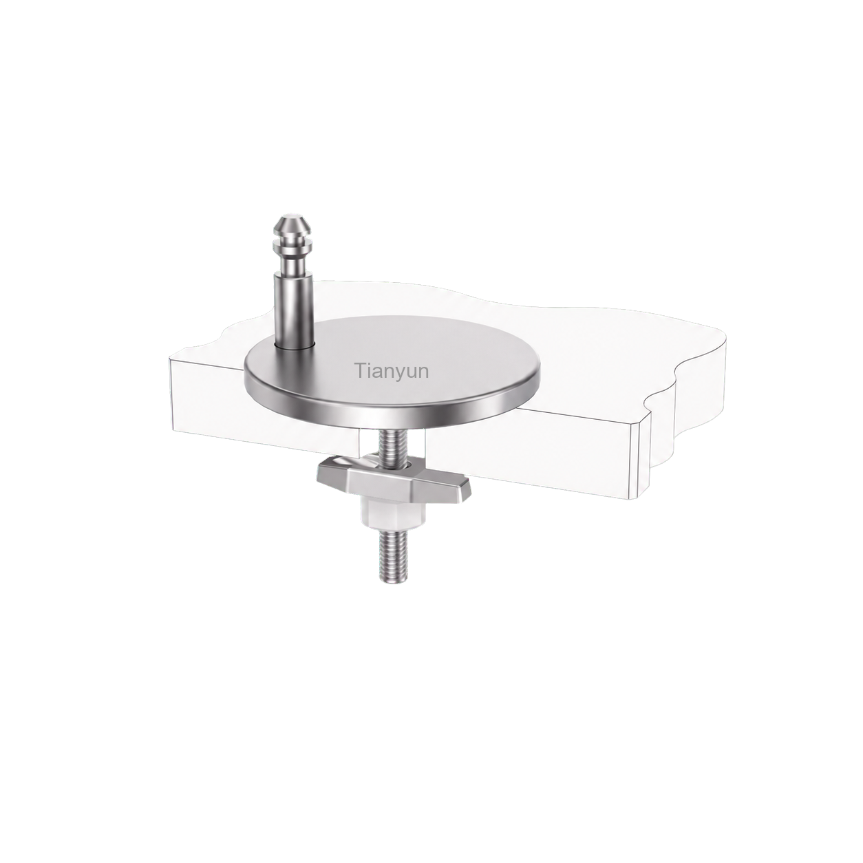 Adjustable Push Button Quick Release Toilet Seat Top Fixing Kit with Boat Type Lock product view