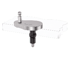 Push-Button Quick-Release Toilet Seat Mounting Kit with Adjustable Teardrop Base and Rubber Expansion Top Fixing