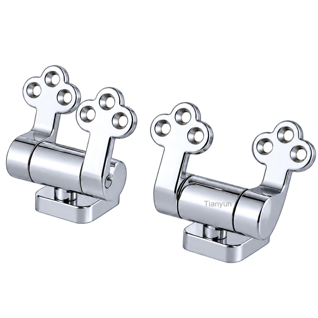 TY-S021 D-Shaped Base Zinc Alloy Soft-Closing Hinge for Wood and MDF Toilet Seats product view
