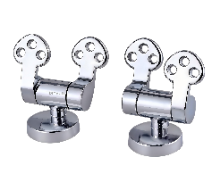 TY-K023 Chrome-Plated Zinc Alloy Quick-Release Soft-Close Barrel Hinges for Wooden and MDF Toilet Seats