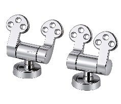 TY-A023 Chrome-Plated Zinc Alloy Soft-Close Barrel Hinge Set for Wooden and Resin Toilet Seats