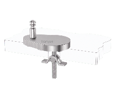 Quick Release Toilet Seat Hinge Base Adjustable Teardrop Top Fix Mount with Arch Lock