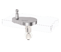 Adjustable Teardrop Push-Button Quick-Release Toilet Seat Kit with Nylon Expansion Top Fixings