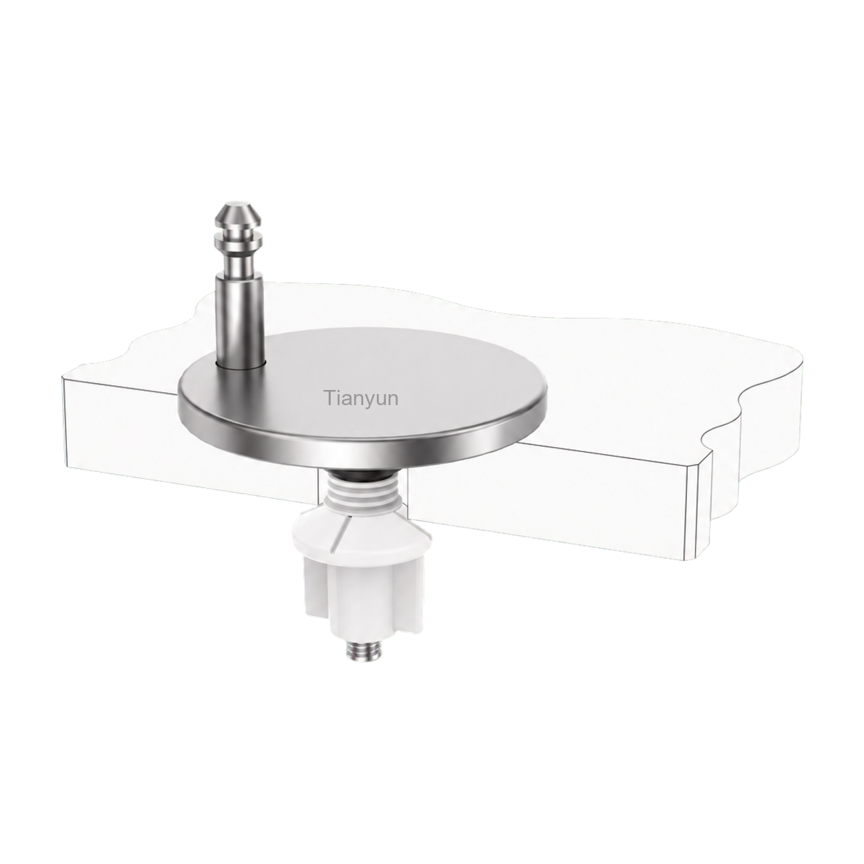 Adjustable Quick-Release Base with M6 Nut Bottom-Fixing Toilet Seat Installation Kit product view