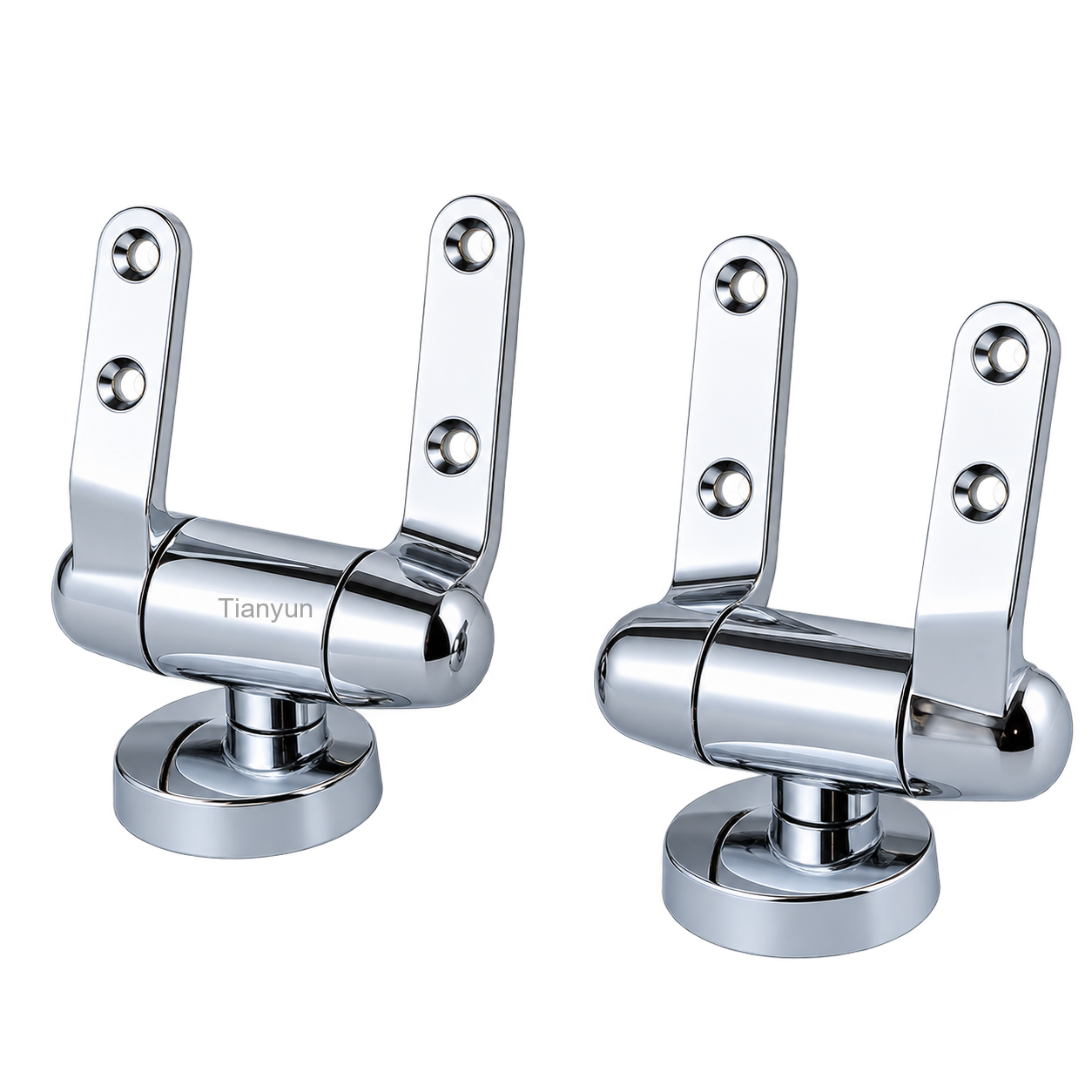 TY-A022 Bottom-Fixing Zinc Alloy Soft-Close Hinge for MDF, Wood and Resin Toilet Seats product view