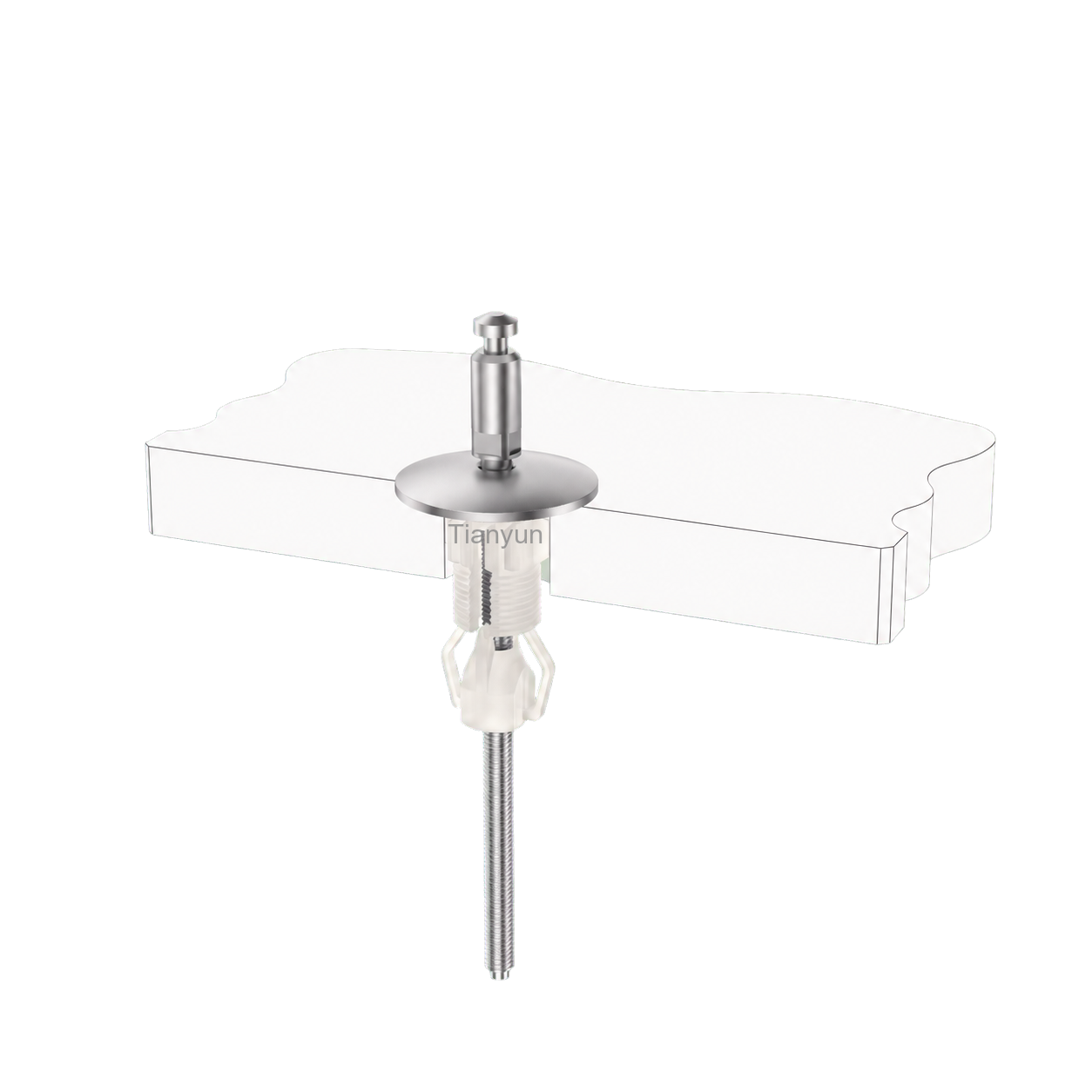 Quick Release Top Fix Toilet Seat Hinge Base with Fixed Mount and Nylon Expansion Plug product view