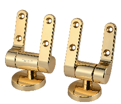 TY-P028GP Bright Gold Heavy-Duty Soft-Close Toilet Seat Hinges for MDF and Wooden Seats