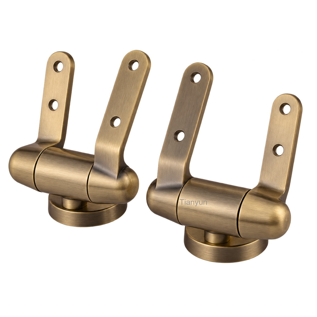 TY-P022AB Zinc Alloy Soft-Close Hinges for Heavy-Duty UF, MDF, Wood and Resin Toilet Seats product view