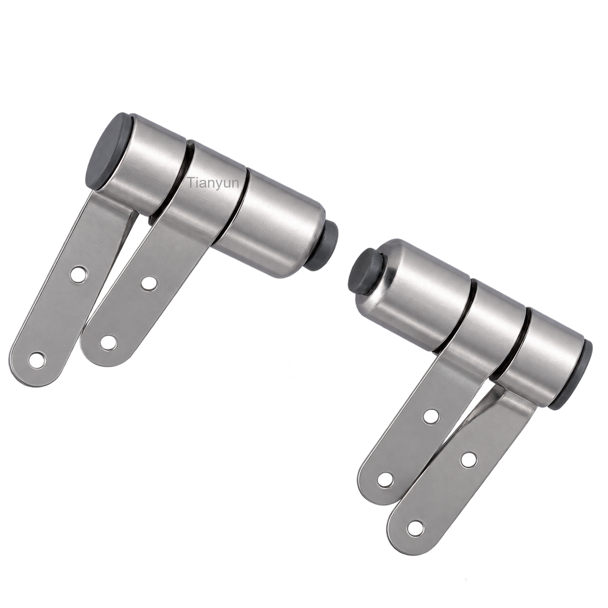 TY-P029D Brushed Stainless Steel Two-Button Quick Release Toilet Seat Hinges with Soft Close and Adjustable Top Fixing product view