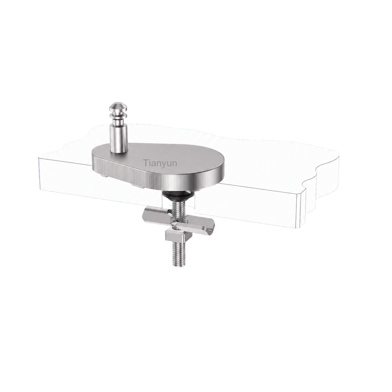 Top Fix Quick Release Toilet Seat Hinge Base Adjustable Teardrop Mount with Special Lock product view