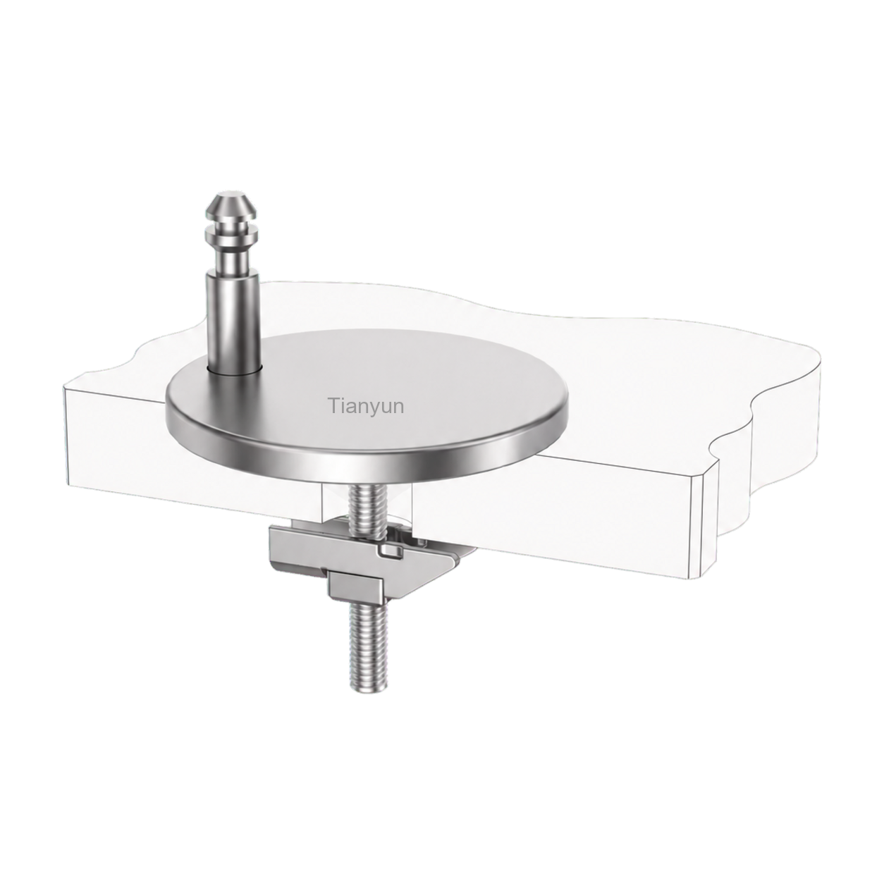 Adjustable Quick-Release Toilet Seat Mounting Base with Wedge-Lock Top Fixing Kit product view