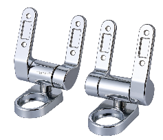 TY-S028 Top-Mount Adjustable Toilet Seat Soft Close Hinges Rotary Damper D-shape Base Chrome