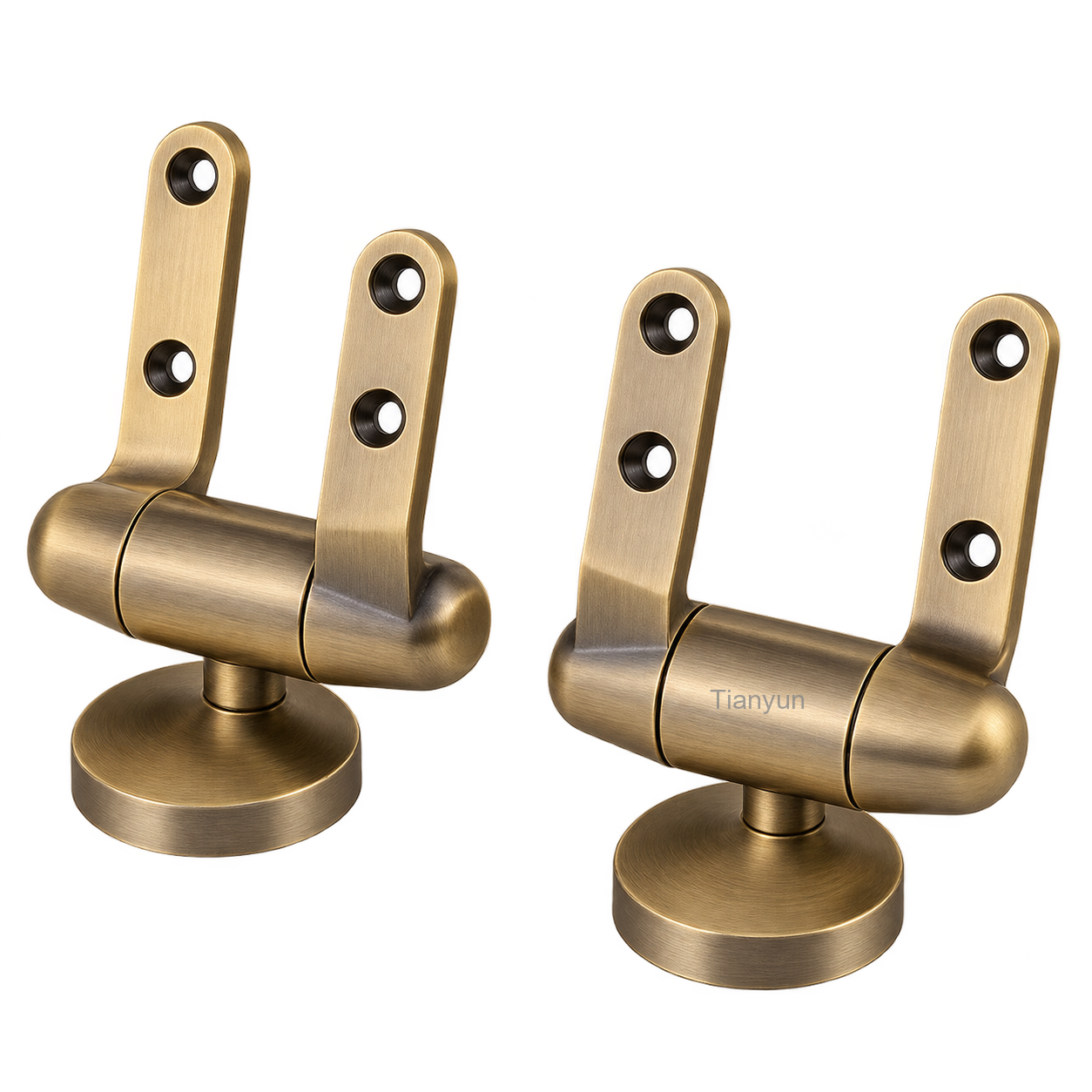 TY-P022AB Zinc Alloy Soft-Close Hinges for Heavy-Duty UF, MDF, Wood and Resin Toilet Seats product view