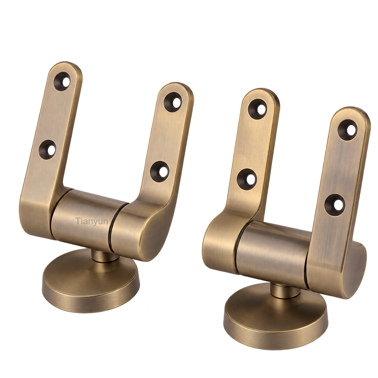 TY-P028AB Antique Bronze Heavy-Duty Soft-Close Toilet Seat Hinges for MDF and Wooden Seats product view
