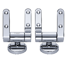 TY-P028 Bottom-Fixing Soft-Close Toilet Seat Hinges with Round Chrome Base