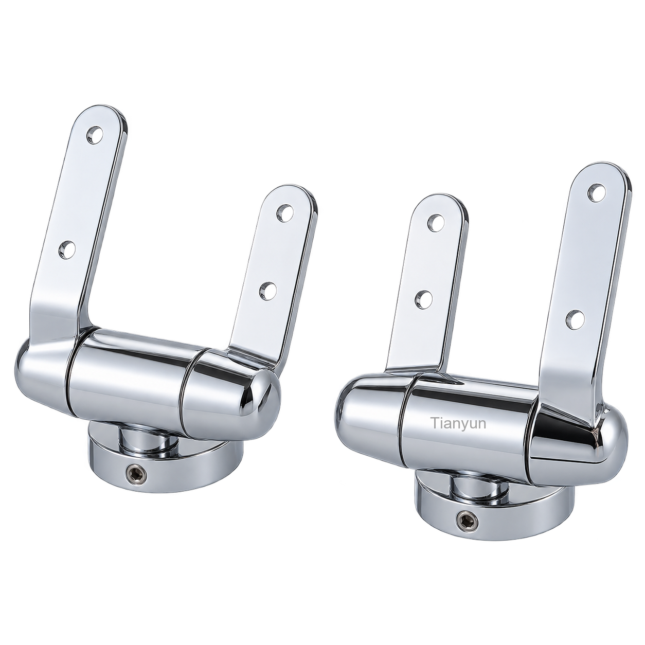 TY-A022 Bottom-Fixing Zinc Alloy Soft-Close Hinge for MDF, Wood and Resin Toilet Seats product view