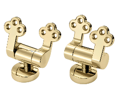 TY-P021GP Gold-Finish Zinc Alloy Soft-Close Hinge for MDF, Wood and Resin Toilet Seats