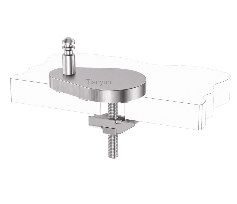 Push-Button Quick-Release Toilet Seat Top Fixing Kit with Adjustable Teardrop Base and Wedge Top Lock