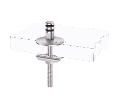 Quick-Release Toilet Seat Top Fixing Kit with Fixed Pull-Out Base and Slot Top Lock