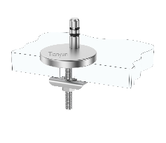 Adjustable Quick-Release Toilet Seat Hinge Assembly with Pull-Out Base and Slot Top Lock