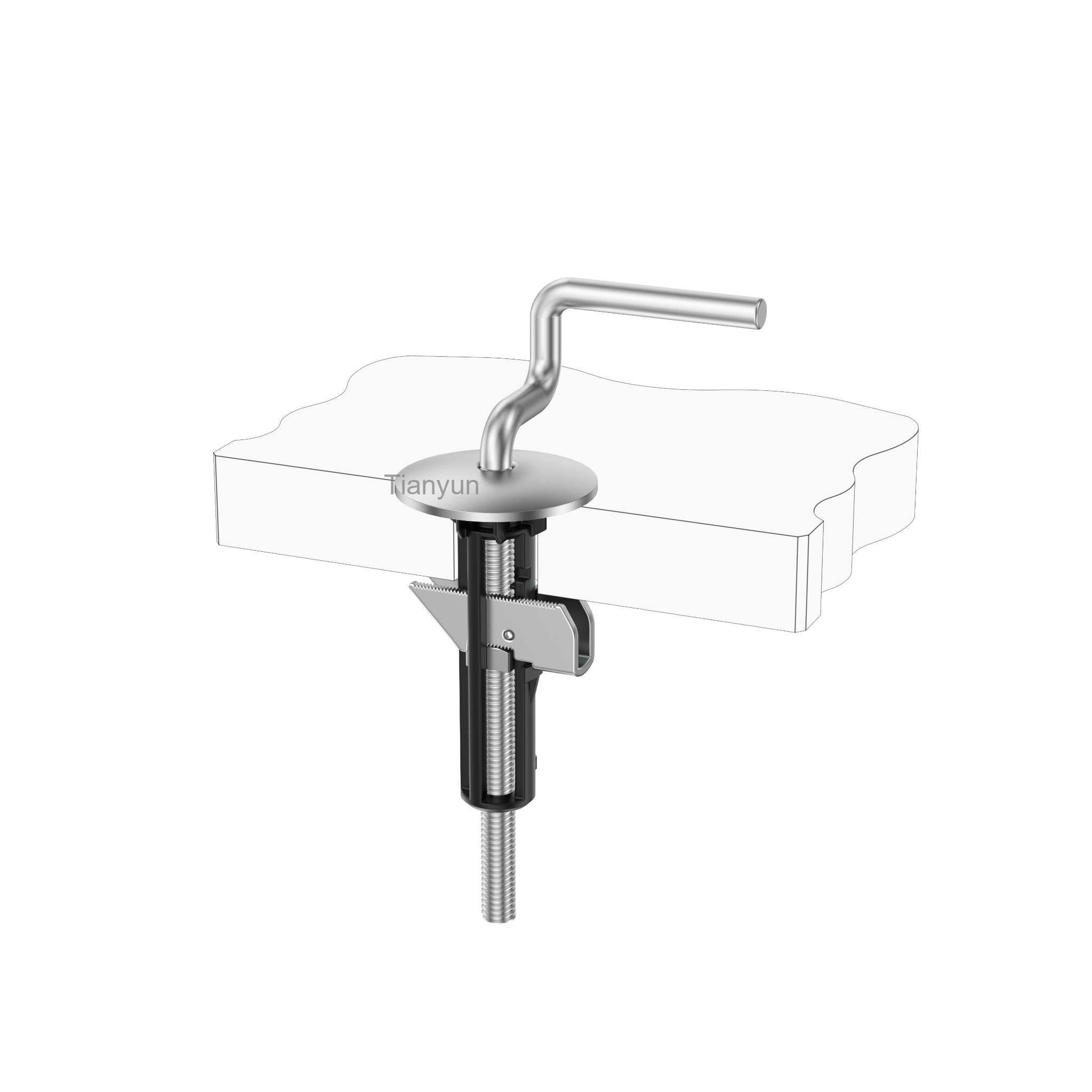 M5 Lift-Up Top Fixing Kit for Traditional Toilet Seat Hinges product view