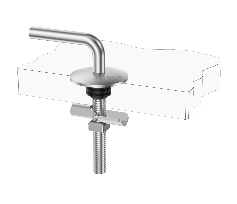 Traditional Toilet Seat Hinge with Fixed Base and Special Top Lock for OEM Production