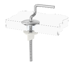 Stainless Steel Hinge Set for Classic Toilet Seats with Plastic Bottom-Fixing Nut