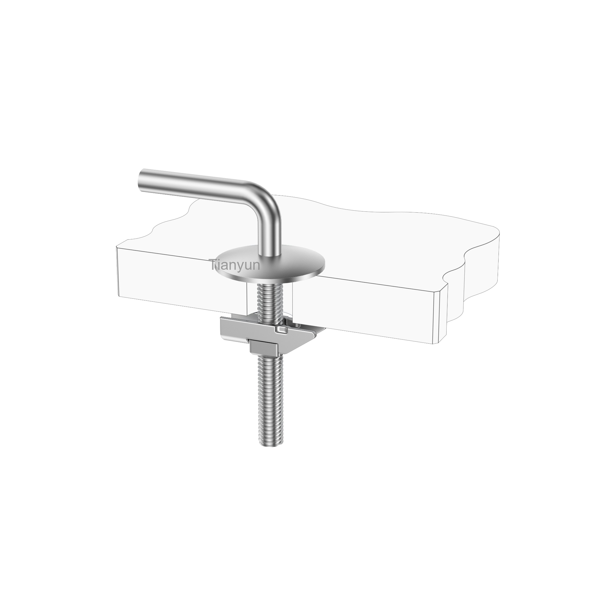 Traditional Toilet Seat Hinge with Fixed Base and Wedge-Lock Top Fixing product view
