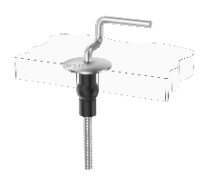 Rubber Expansion Top Fixing Kit for Traditional Toilet Seat Hinges