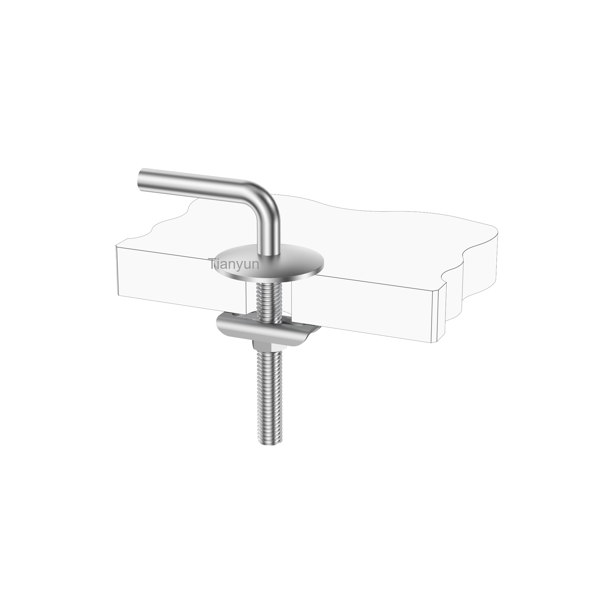 Fixed Base Traditional Toilet Seat Hinge with Slot Top Lock for PP WC Seats product view