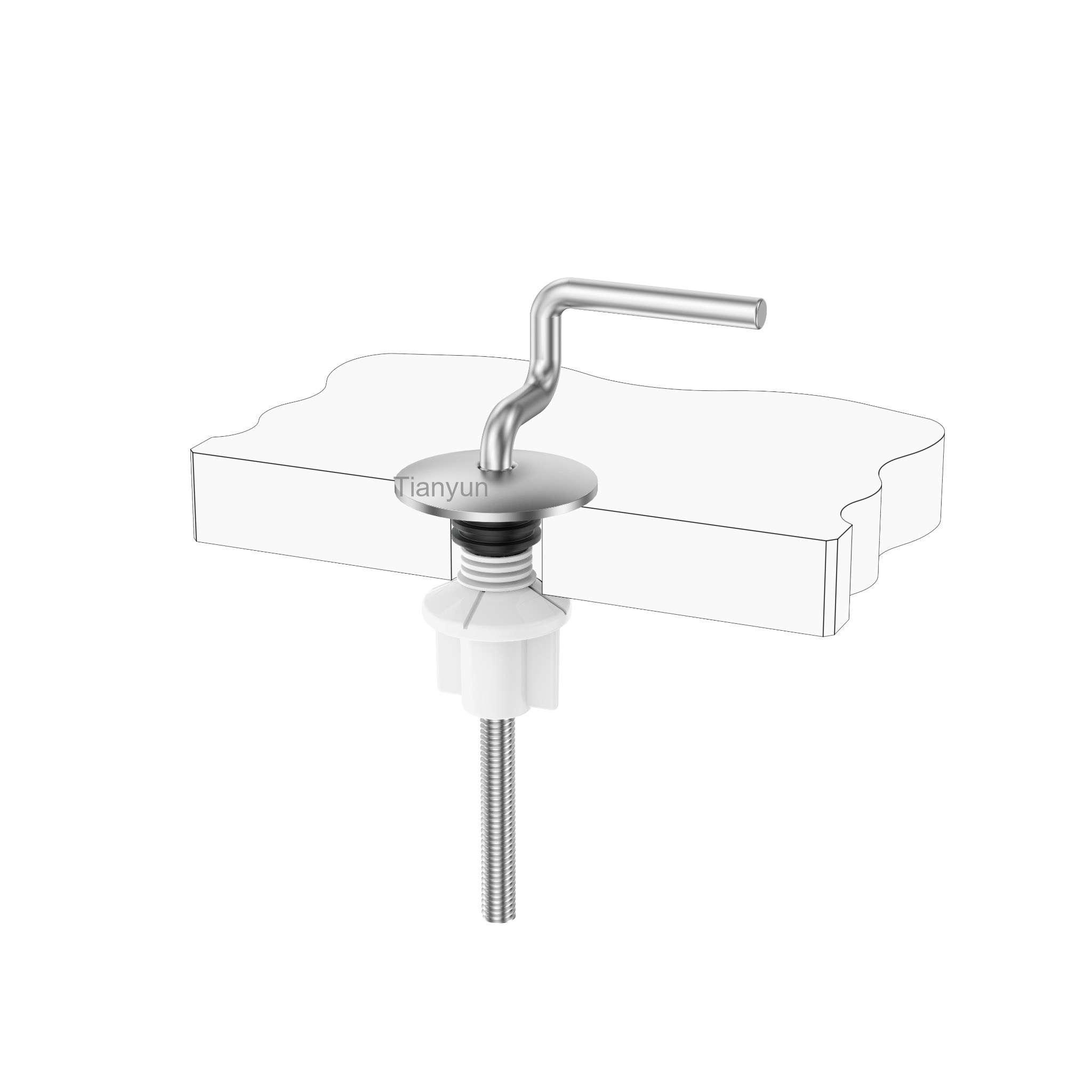 M6 Plastic Wing Nut Bottom Fixing Kit for Traditional Toilet Seats product view