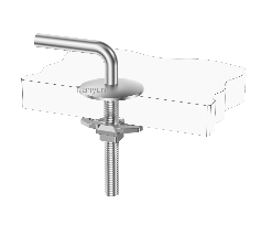 Fixed-Base Toilet Seat Hinge with Boat-Shaped Top Lock for Conventional WC Seat Production