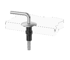 Fixed-Base Traditional Toilet Seat Hinge with Expanding Rubber Top Fixing for OEM Production