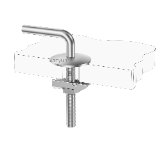 Traditional Toilet Seat Hinge with Fixed Base and Wedge-Lock Top Fixing